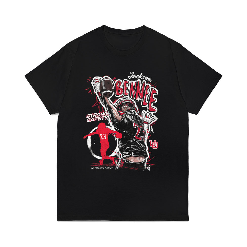 Utah - NCAA Football : Jackson Bennee - Collage Comfort Colors T-Shirt-0
