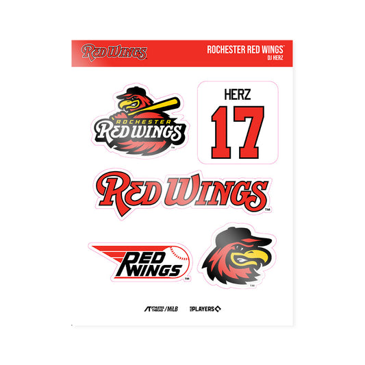 Rochester Red Wings - MILB Baseball : DJ Herz - Sticker Sheet-0