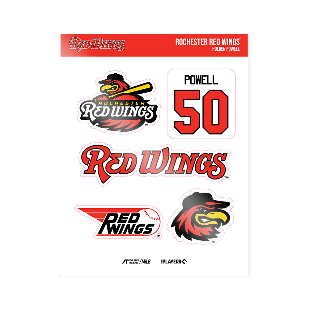 Rochester Red Wings - MILB Baseball : Holden Powell - Sticker Sheet-0
