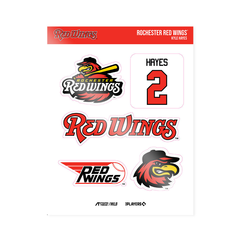 Rochester Red Wings - MILB Baseball : Kyle Hayes - Sticker Sheet-0