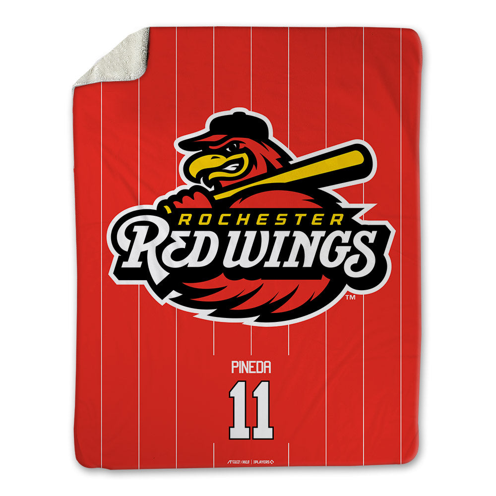Rochester Red Wings - MILB Baseball : Leandro Pineda - Blanket-0