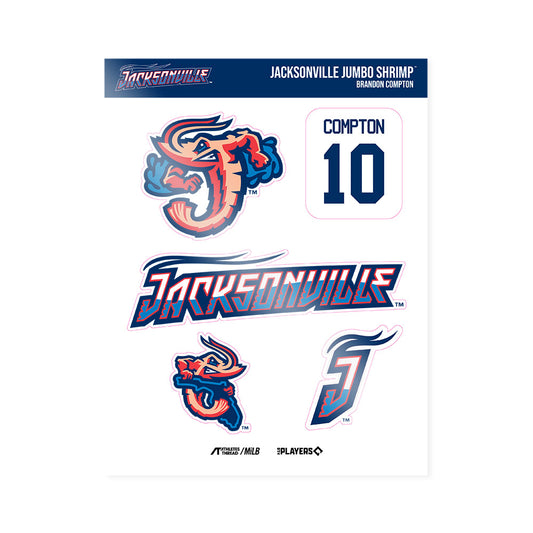 Jax Jumbo Shrimp - MILB Baseball : Brandon Compton - Sticker Sheet-0