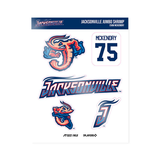 Jax Jumbo Shrimp - MILB Baseball : Evan McKendry - Sticker Sheet-0