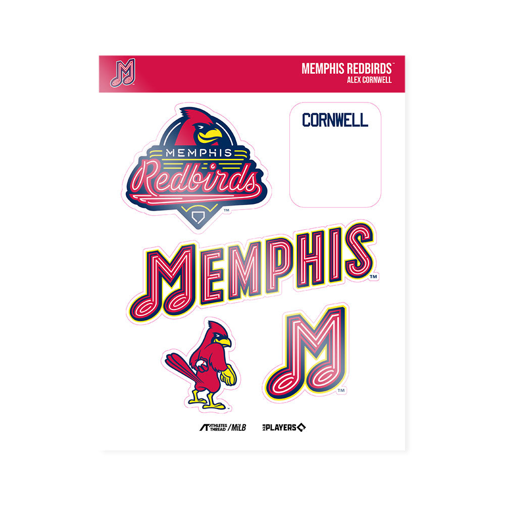 Memphis RedBirds - MILB Baseball : Alex Cornwell - Sticker Sheet-0