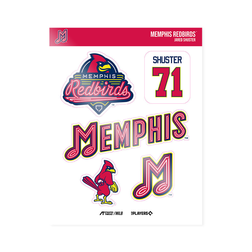 Memphis RedBirds - MILB Baseball : Jared Shuster - Sticker Sheet-0
