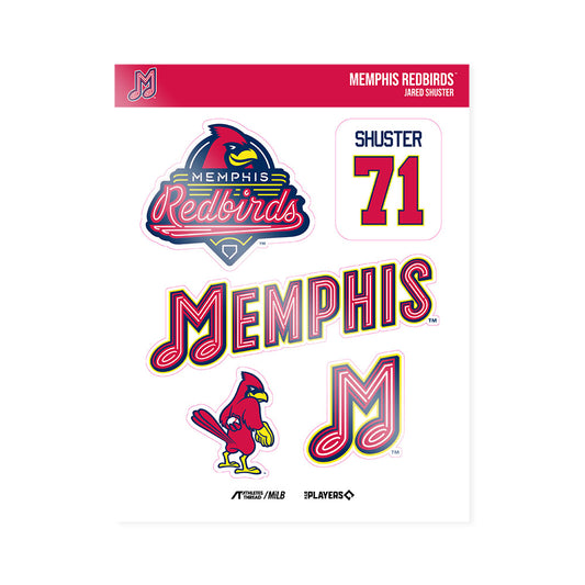 Memphis RedBirds - MILB Baseball : Jared Shuster - Sticker Sheet-0