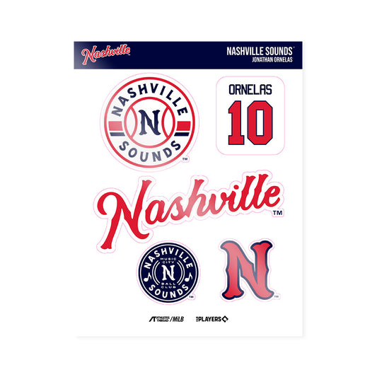 Nashville Sounds - MILB Baseball : Jonathan Ornelas - Sticker Sheet-0