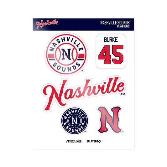 Nashville Sounds - MILB Baseball : Blake Burke - Sticker Sheet-0