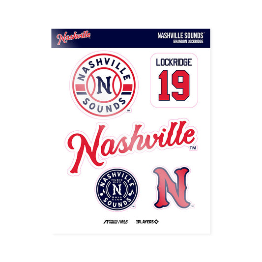 Nashville Sounds - MILB Baseball : Brandon Lockridge - Sticker Sheet-0