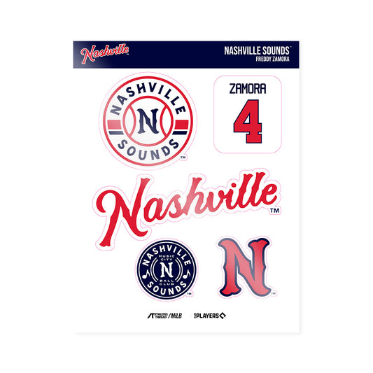 Nashville Sounds - MILB Baseball : Freddy Zamora - Sticker Sheet-0