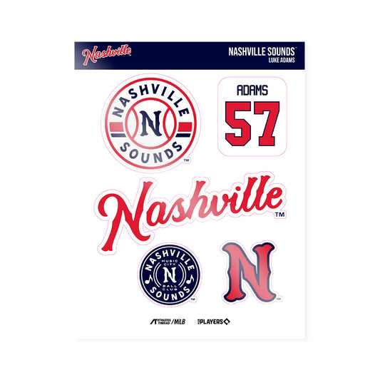 Nashville Sounds - MILB Baseball : Luke Adams - Sticker Sheet-0