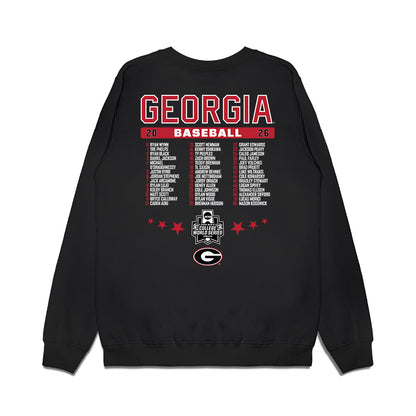 Georgia - NCAA Baseball : Omaha Bound Roster List Premium Crewneck Sweatshirt-1