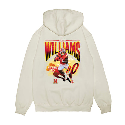 Maryland - NCAA Football : DeJuan Williams - Graphic Premium Hooded Sweatshirt-1