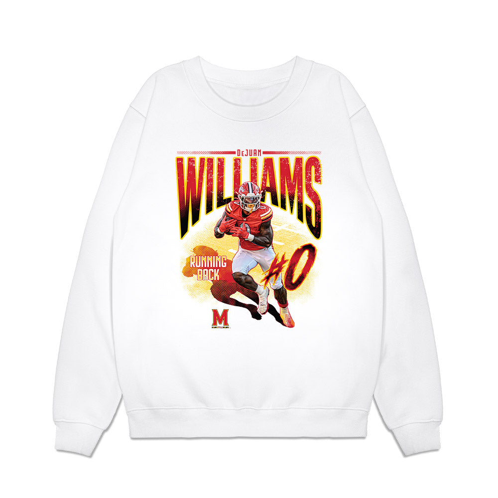 Maryland - NCAA Football : DeJuan Williams - Graphic Premium Crewneck Sweatshirt-0