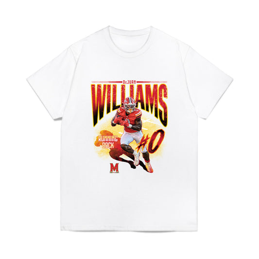 Maryland - NCAA Football : DeJuan Williams - Graphic Comfort Colors T-Shirt-0