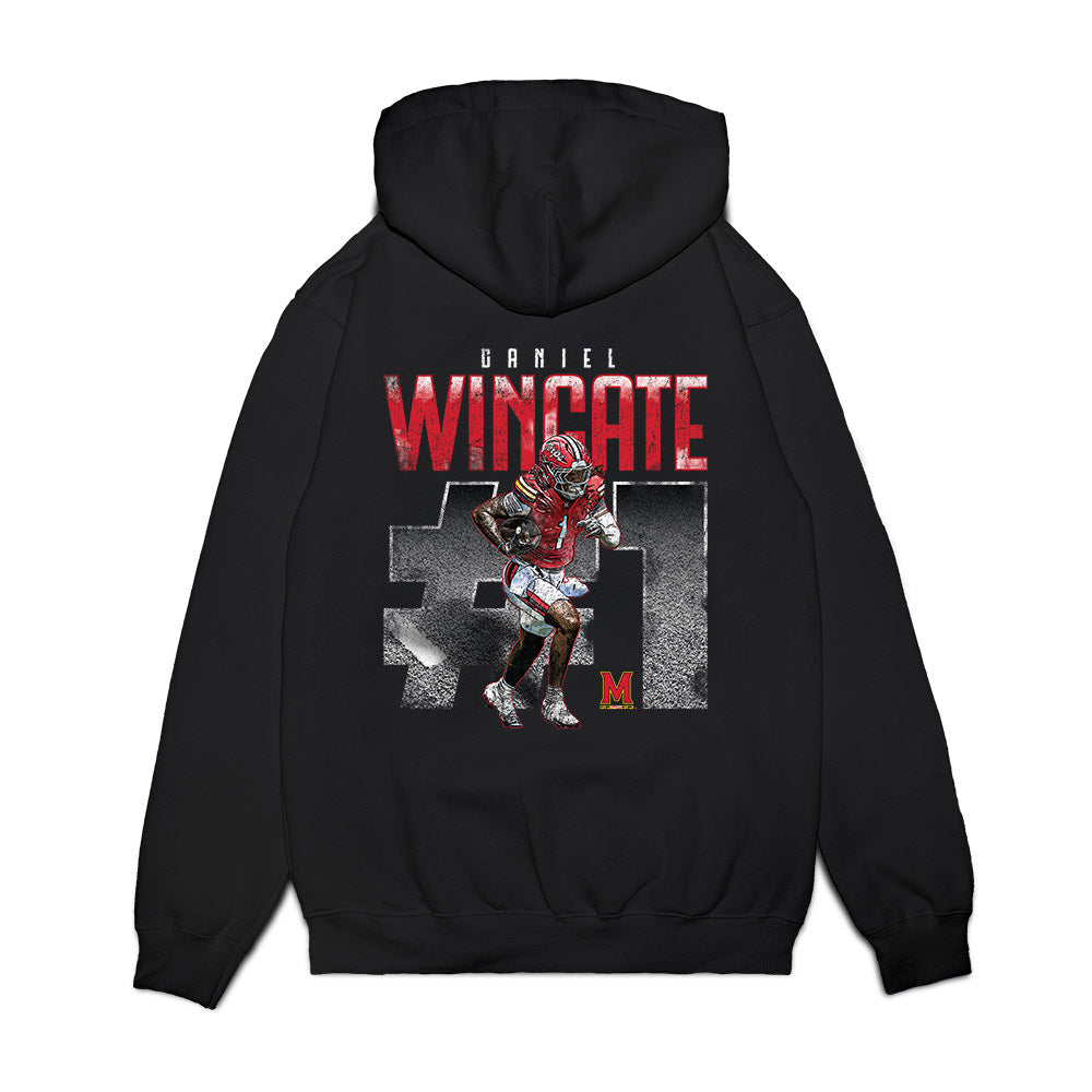 Maryland - NCAA Football : Daniel Wingate - Collage Premium Hooded Sweatshirt-1