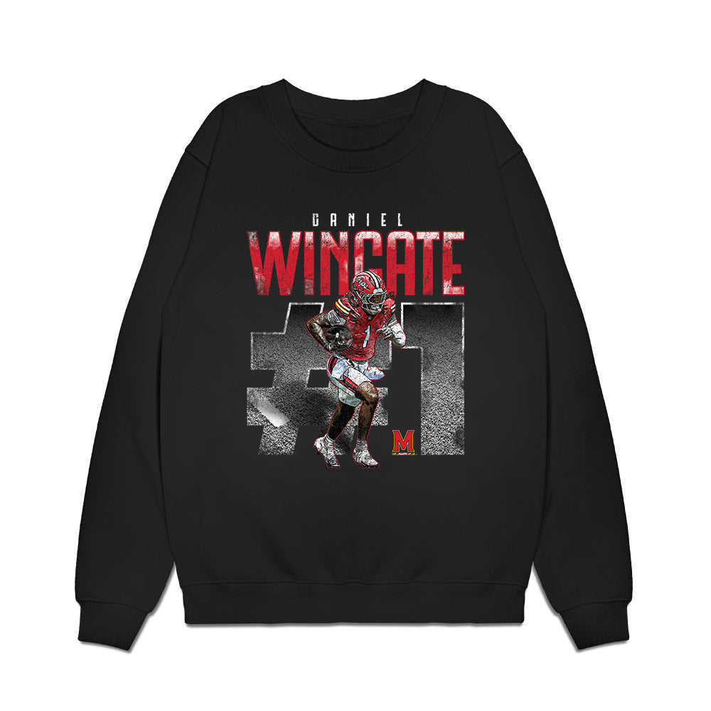 Maryland - NCAA Football : Daniel Wingate - Collage Premium Crewneck Sweatshirt-0