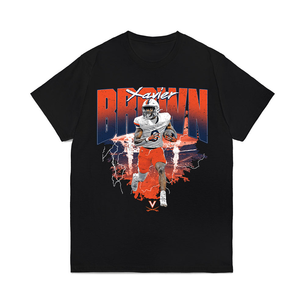 Virginia - NCAA Football : Xavier Brown - Collage Comfort Colors T-Shirt-0