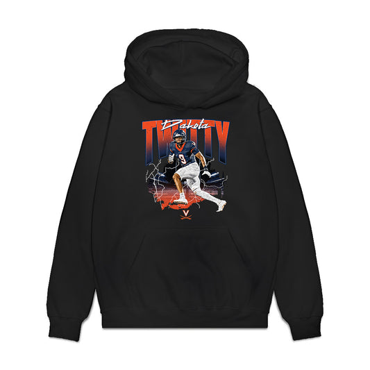 Virginia - NCAA Football : Dakota Twitty - Collage Premium Hooded Sweatshirt-0