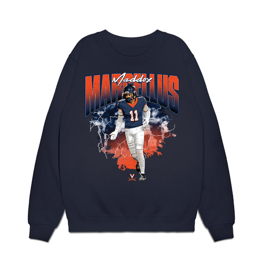Virginia - NCAA Football : Maddox Marcellus - Collage Premium Crewneck Sweatshirt-0