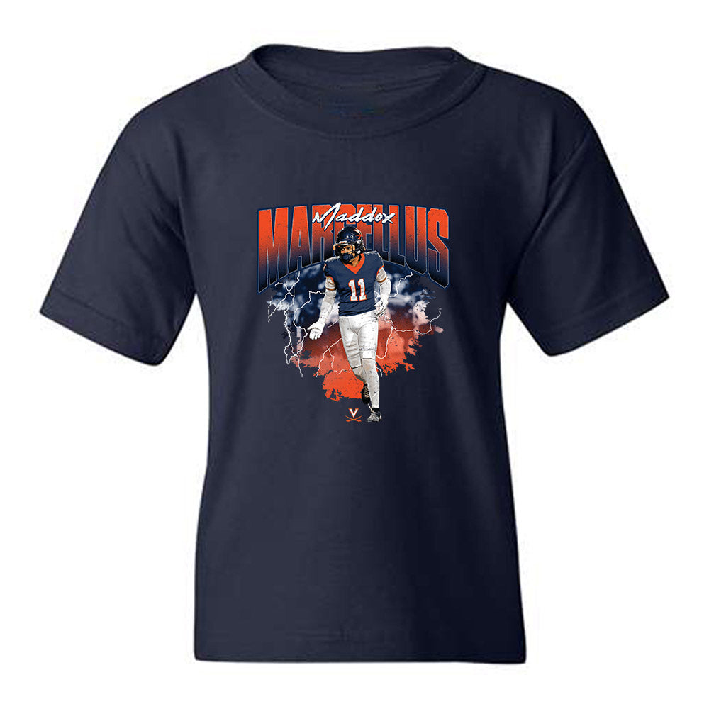 Virginia - NCAA Football : Maddox Marcellus - Collage Youth T-Shirt-0