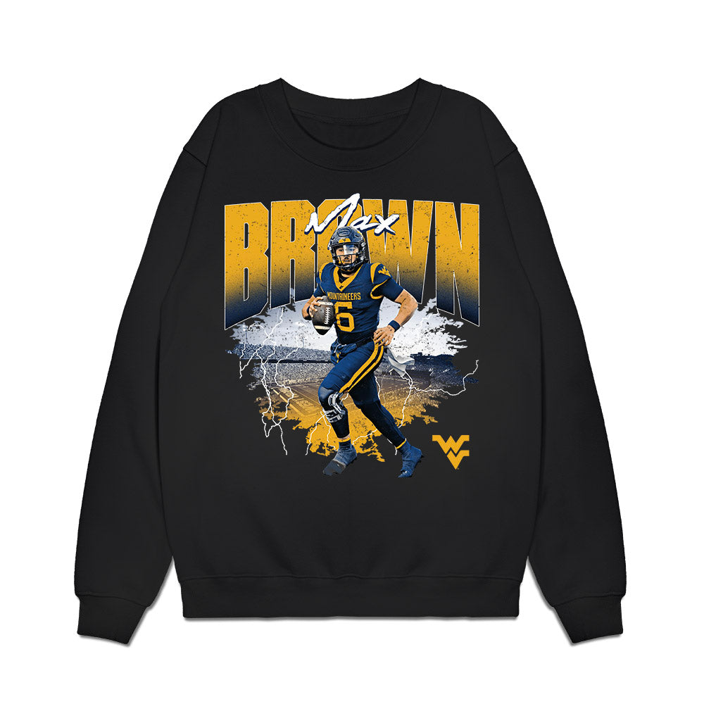 West Virginia - NCAA Football : Max Brown - Collage Premium Crewneck Sweatshirt-0