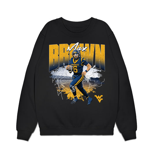 West Virginia - NCAA Football : Max Brown - Collage Premium Crewneck Sweatshirt-0