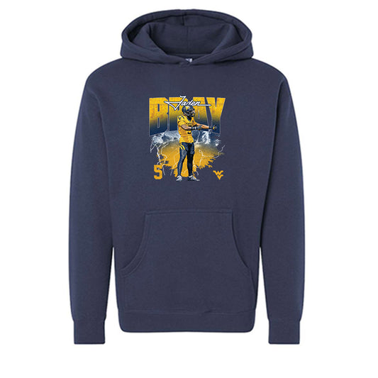 West Virginia - NCAA Football : Jaden Bray - Collage Hooded Pullover Sweatshirt-0