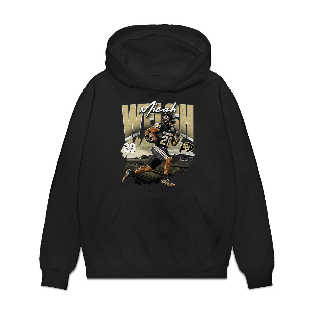 Colorado - NCAA Football : Micah Welch - Collage Premium Hooded Sweatshirt-0