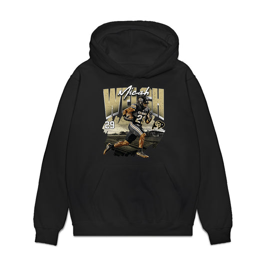 Colorado - NCAA Football : Micah Welch - Collage Premium Hooded Sweatshirt-0