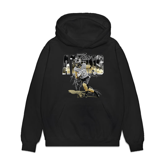 Colorado - NCAA Football : Zach Atkins - Collage Premium Hooded Sweatshirt-0