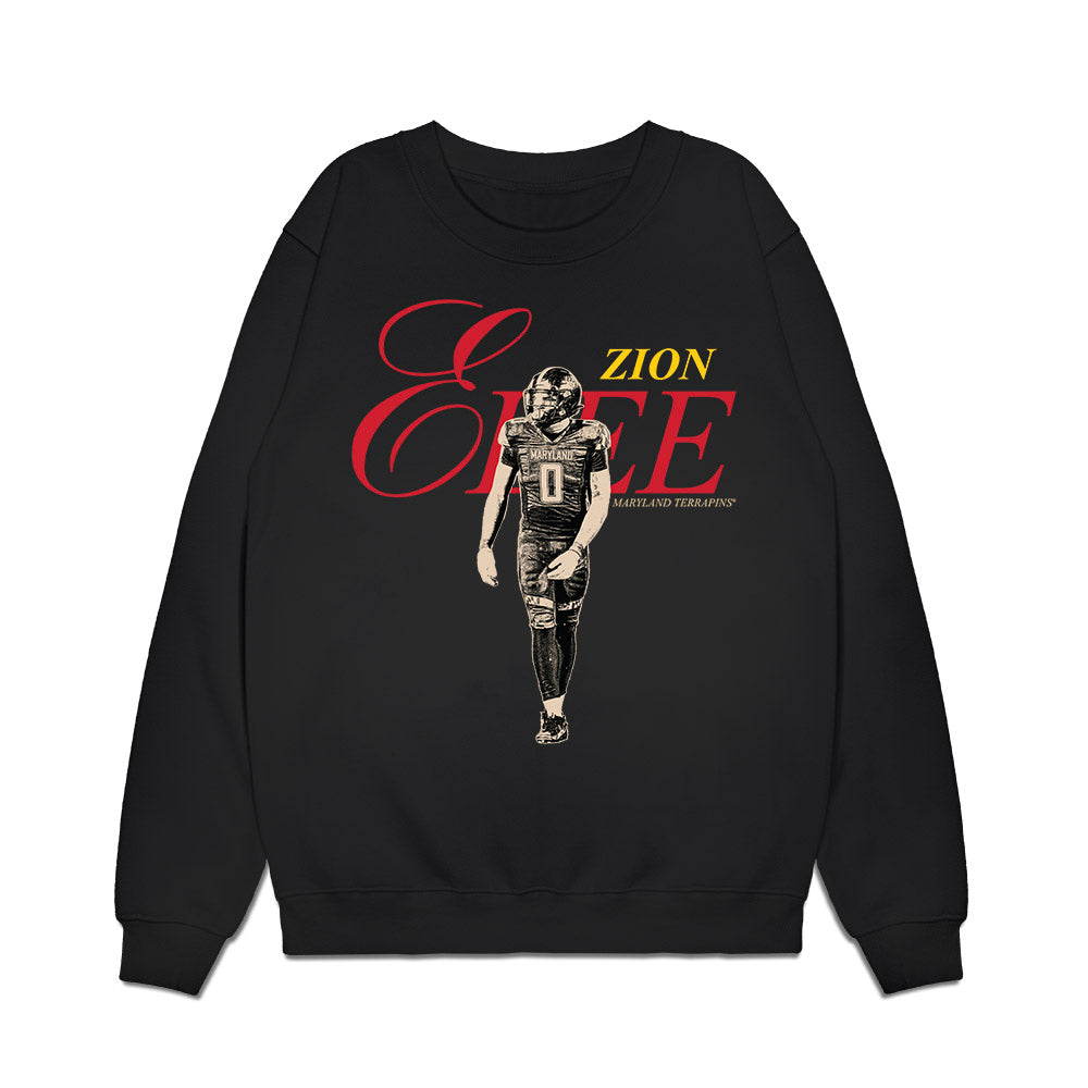 Maryland - NCAA Football : Zion Elee - Legacy Premium Crewneck Sweatshirt-0