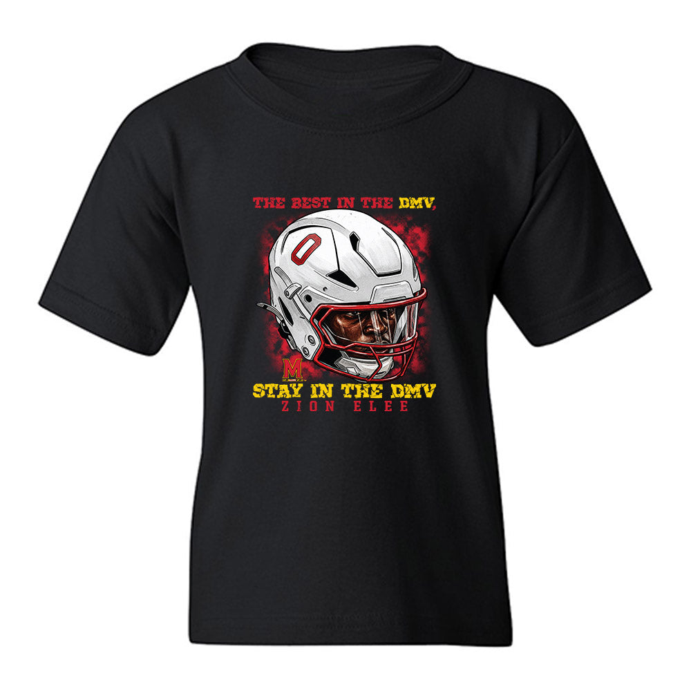 Maryland - NCAA Football : Zion Elee - Game Face Youth T-Shirt-0