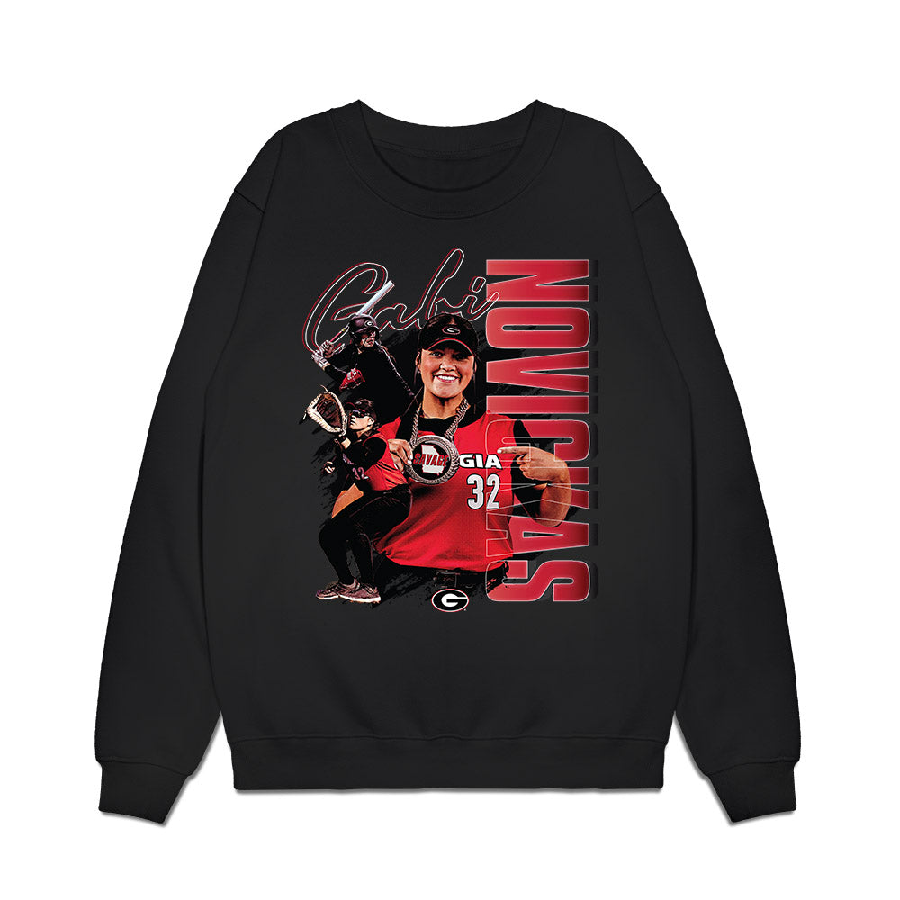Georgia - NCAA Softball : Gabi Novickas - Collage Premium Crewneck Sweatshirt-0