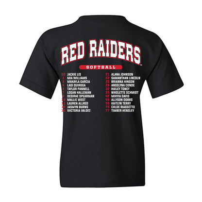 Texas Tech - NCAA Softball : Roster List Youth T-Shirt-1