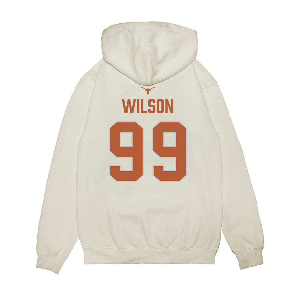 Texas - NCAA Softball : Drea Wilson - National Champions 2026 Hook' Em Premium Hooded Sweatshirt-1