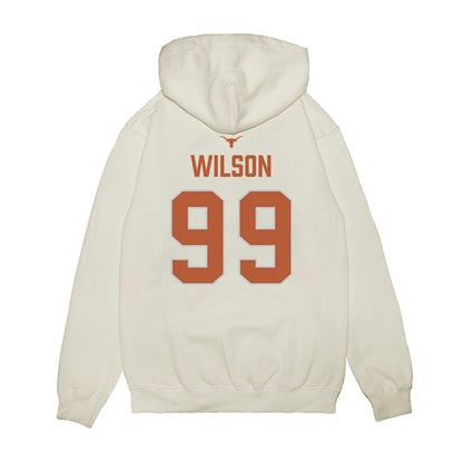 Texas - NCAA Softball : Drea Wilson - National Champions 2026 Hook' Em Premium Hooded Sweatshirt-1