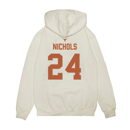 Texas - NCAA Softball : Jaycie Nichols - National Champions 2026 Hook' Em Premium Hooded Sweatshirt-1