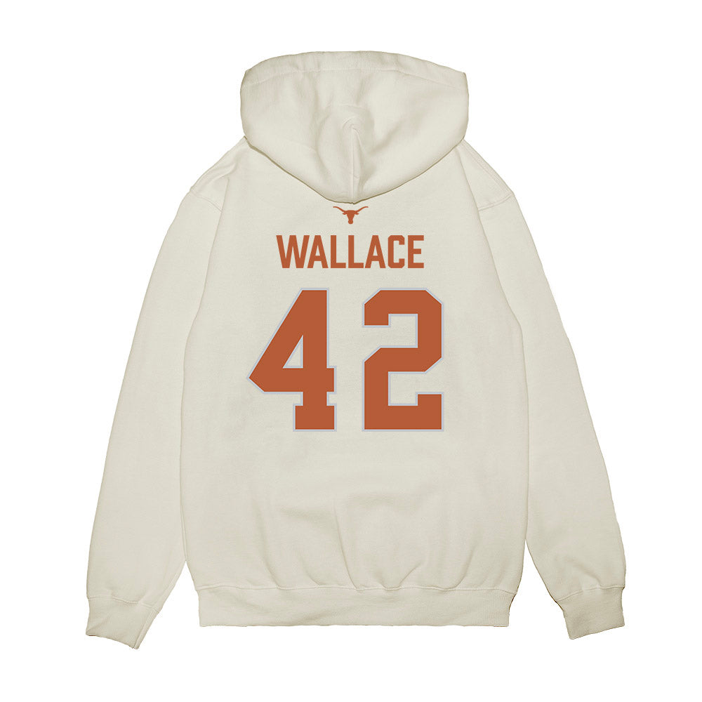 Texas - NCAA Softball : Anne Wallace - National Champions 2026 Hook' Em Premium Hooded Sweatshirt-1
