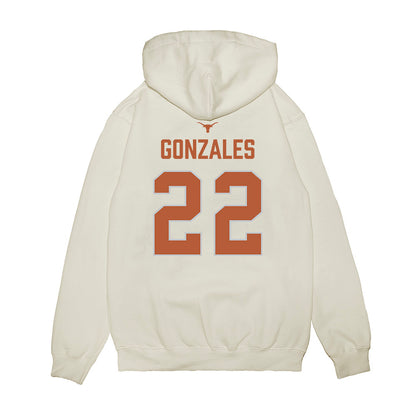 Texas - NCAA Softball : Brenlee Gonzales - National Champions 2026 Hook' Em Premium Hooded Sweatshirt-1