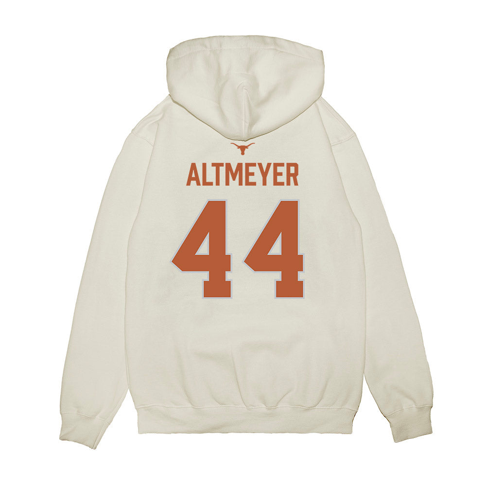 Texas - NCAA Softball : Kaiah Altmeyer - National Champions 2026 Hook' Em Premium Hooded Sweatshirt-1