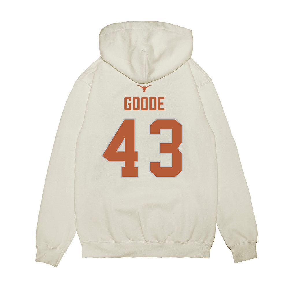 Texas - NCAA Softball : Leighann Goode - National Champions 2026 Hook' Em Premium Hooded Sweatshirt-1