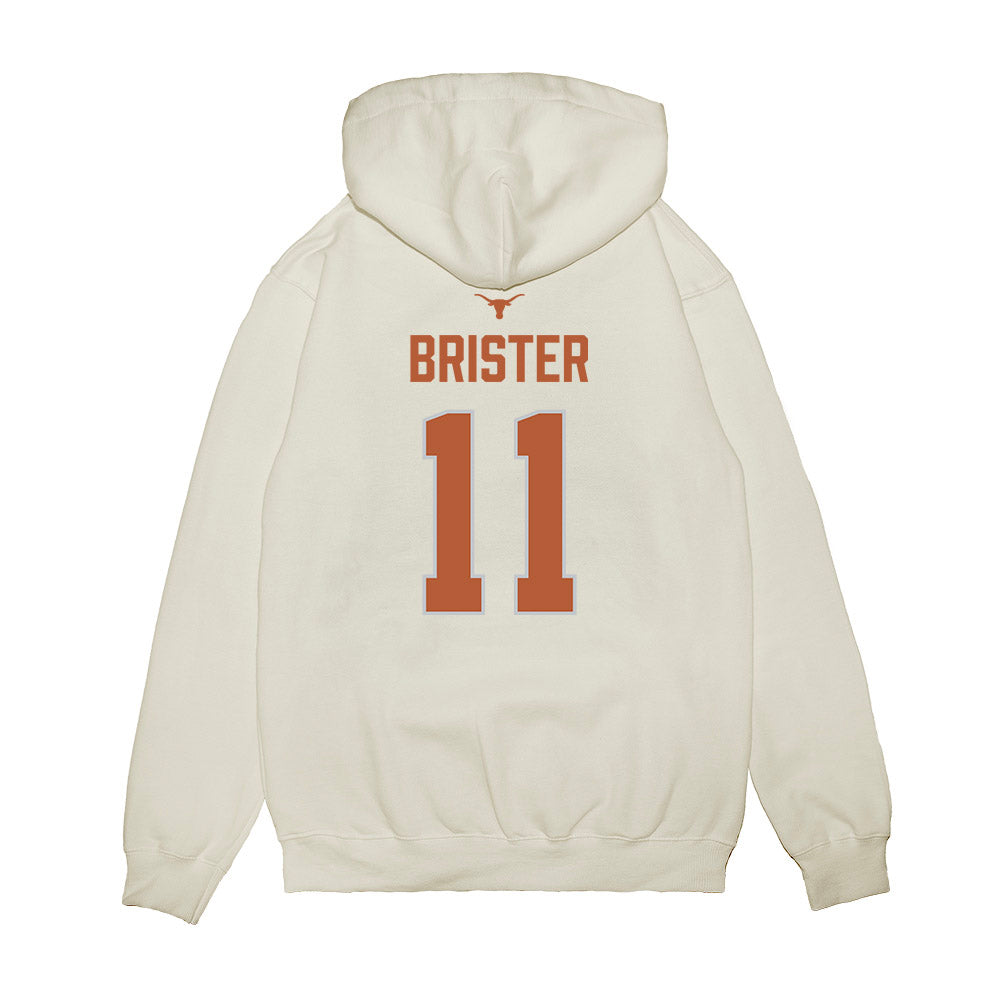 Texas - NCAA Softball : Shylien Brister - National Champions 2026 Hook' Em Premium Hooded Sweatshirt-1