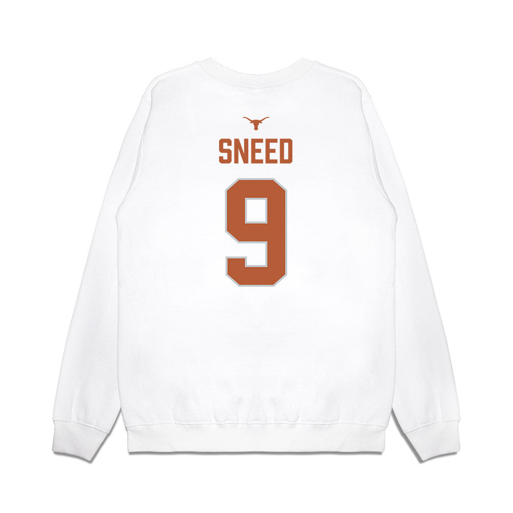 Texas - NCAA Softball : Alisa Sneed - National Champions 2026 Hook' Em Premium Crewneck Sweatshirt-1