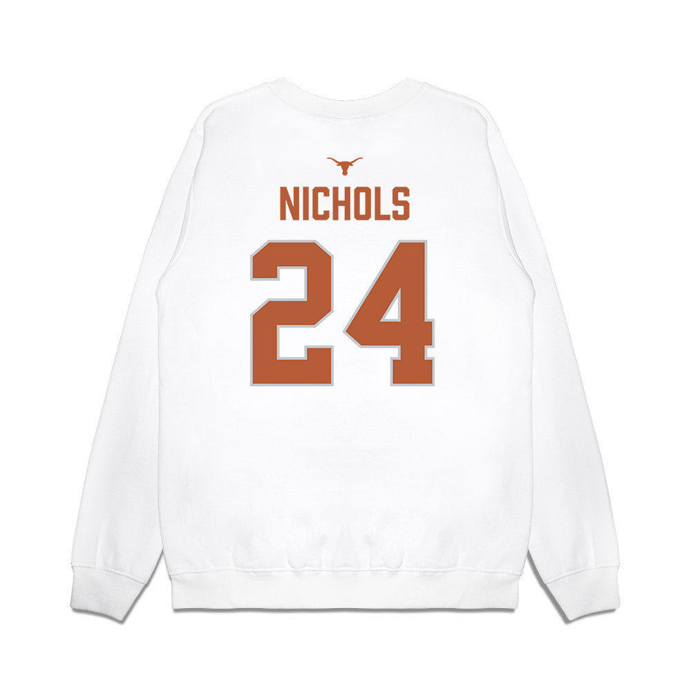 Texas - NCAA Softball : Jaycie Nichols - National Champions 2026 Hook' Em Premium Crewneck Sweatshirt-1