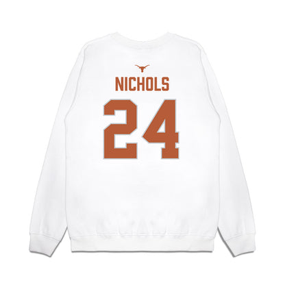 Texas - NCAA Softball : Jaycie Nichols - National Champions 2026 Hook' Em Premium Crewneck Sweatshirt-1
