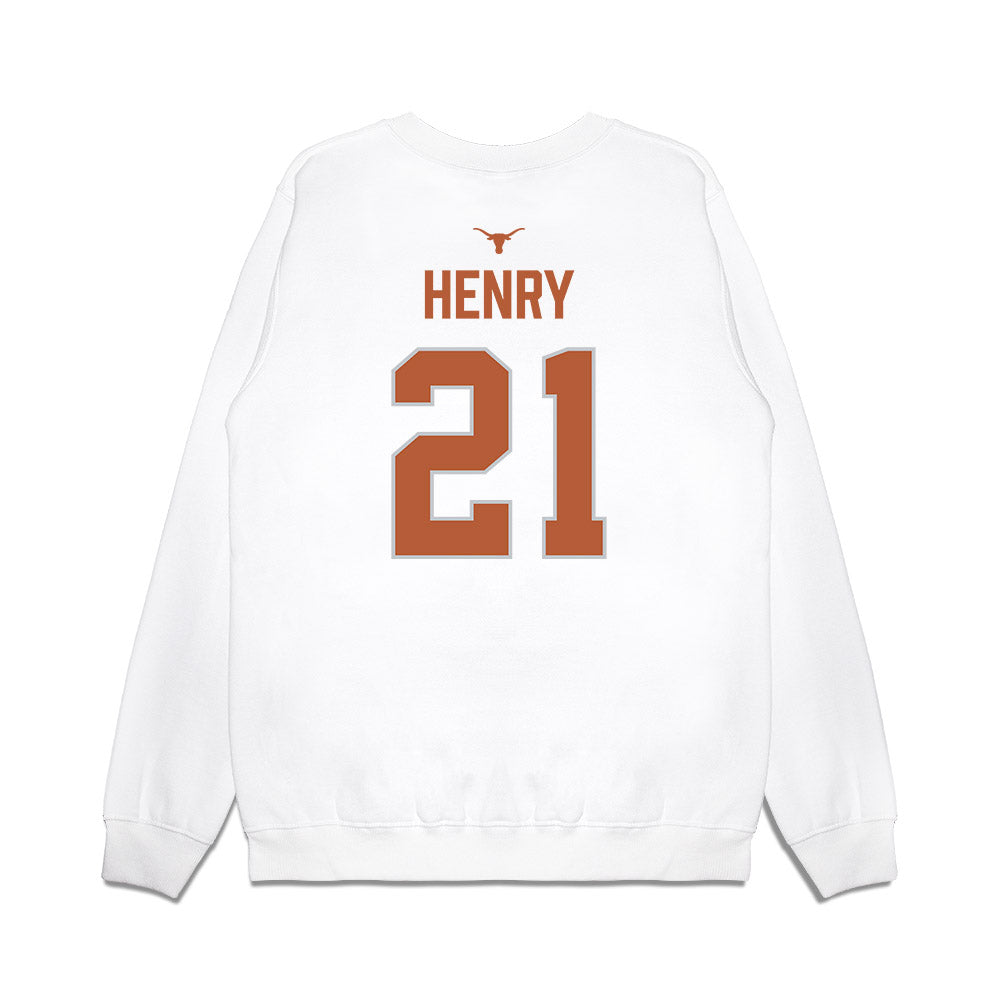Texas - NCAA Softball : Kayden Henry - National Champions 2026 Hook' Em Premium Crewneck Sweatshirt-1