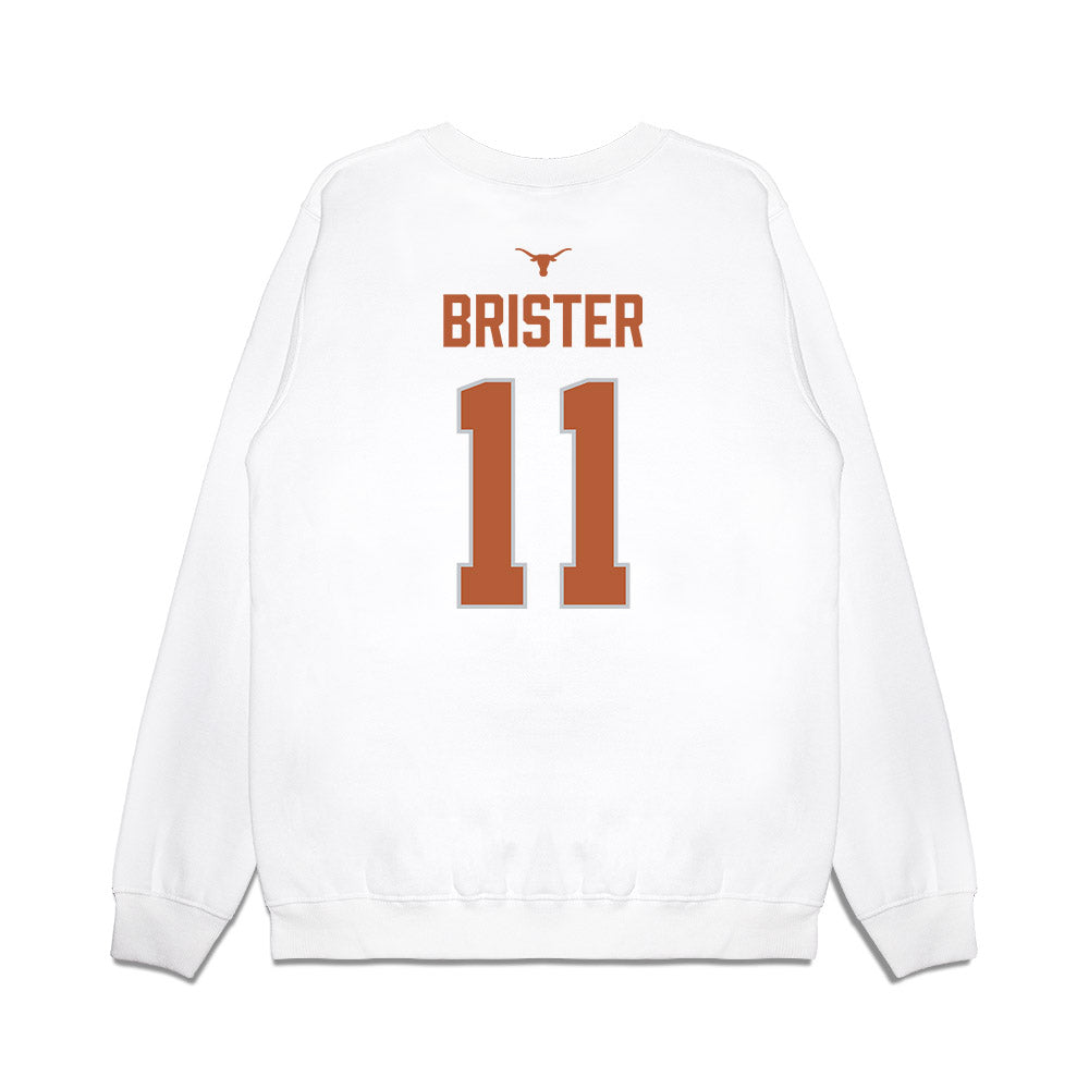Texas - NCAA Softball : Shylien Brister - National Champions 2026 Hook' Em Premium Crewneck Sweatshirt-1