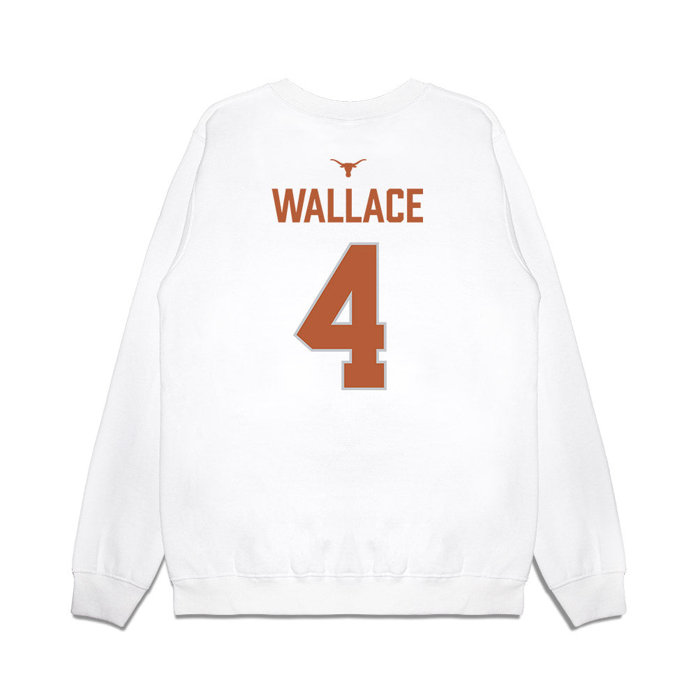 Texas - NCAA Softball : Adayah Wallace - National Champions 2026 Hook' Em Premium Crewneck Sweatshirt-1