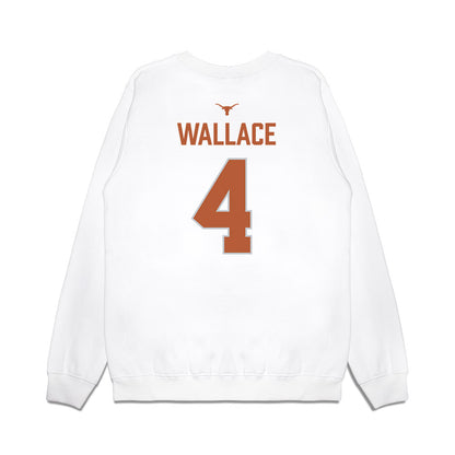Texas - NCAA Softball : Adayah Wallace - National Champions 2026 Hook' Em Premium Crewneck Sweatshirt-1